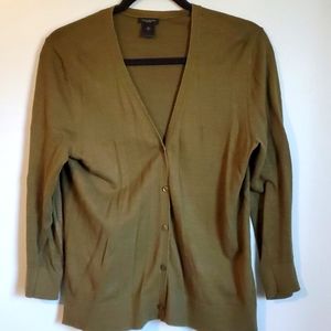 Olive v-neck cardigan